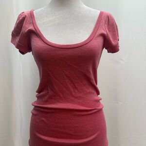 Michael Stars Pink Short Sleeve Top O/S